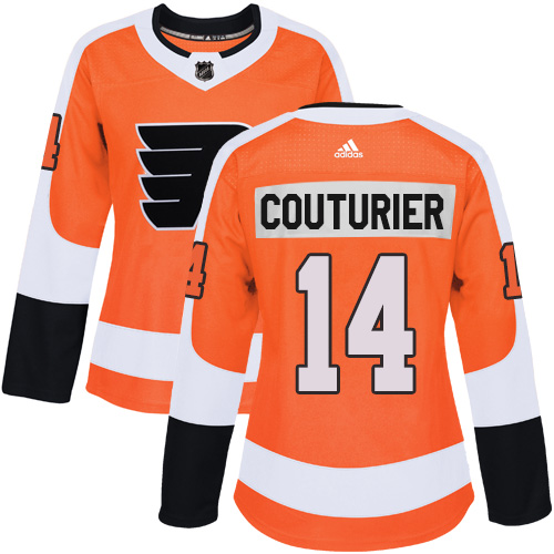 Adidas Flyers #14 Sean Couturier Orange Home Authentic Women's Stitched NHL Jersey